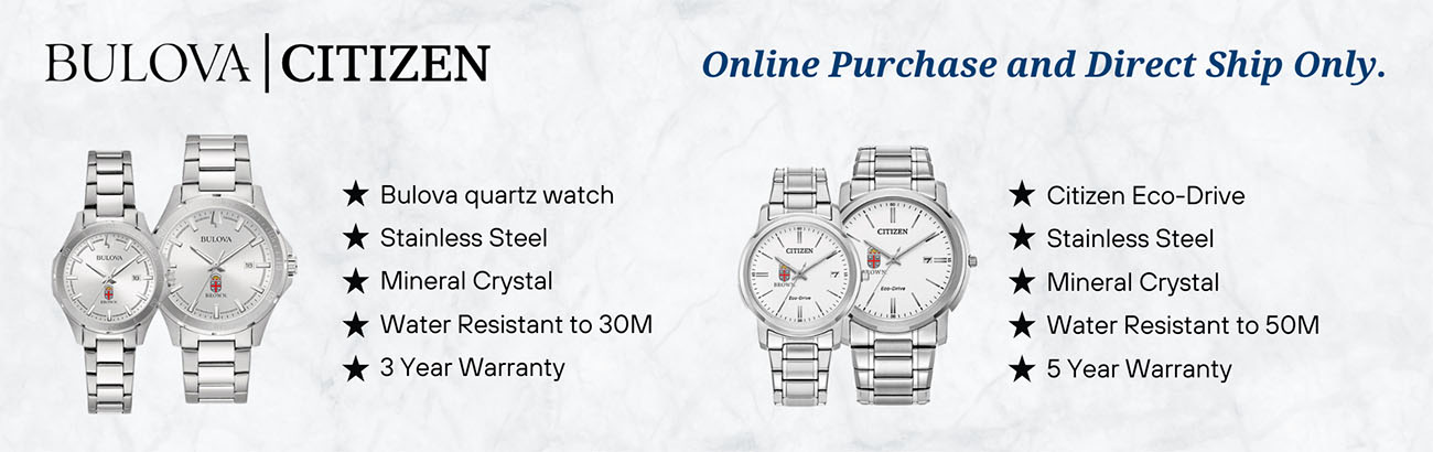 Shop Bulova and Citizens Watches from the Brown Bookstore here!